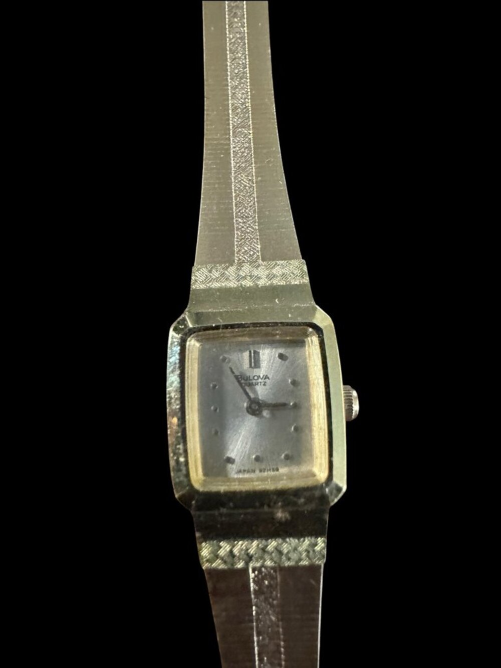 Bulova Quartz Women's Gold Tone Silver Dial Crystal Watch